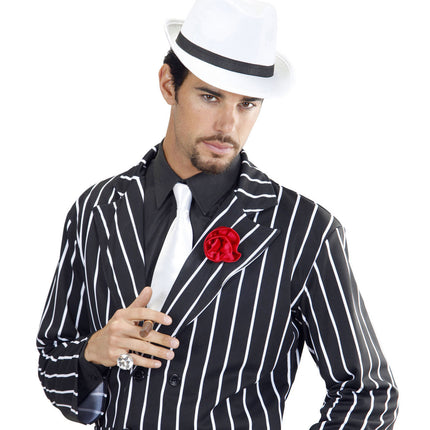 Witte Hoed Met Zwarte Band