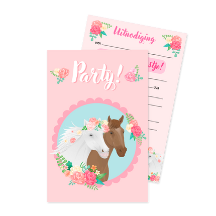 Paard Uitnodigingen 6st