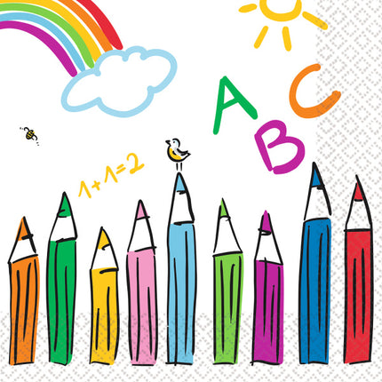 Back To School Servetten 33cm 20st