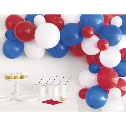 Rood Wit Blauwe Ballonnenboog 40 delig