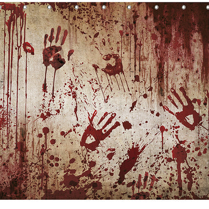 Halloween Gordijn Bloederige Handen