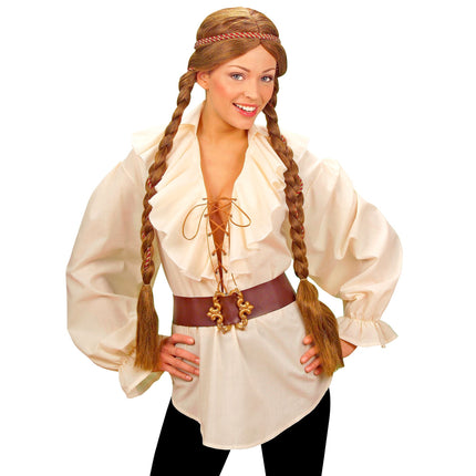Beige Blouse Dames Piraten/Renaissance