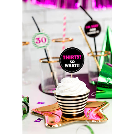 Gouden Borden Ster 18cm 6st