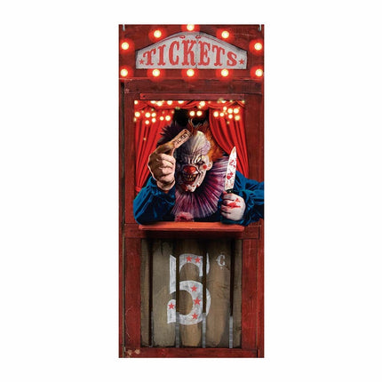 Halloween Deurposter Horror Clown 120cm x 79cm