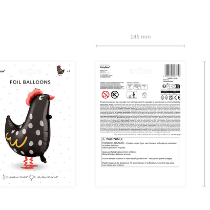 Helium Ballon Kip Leeg 45cm