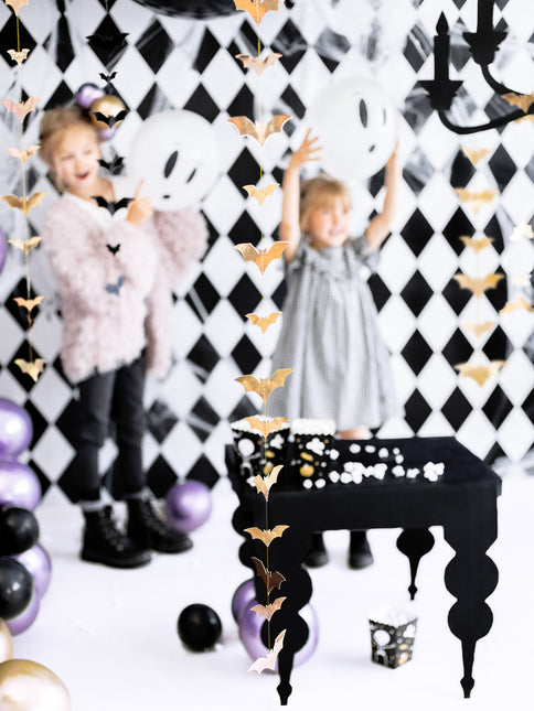 Halloween Slinger Vleermuis Goud 1,5m