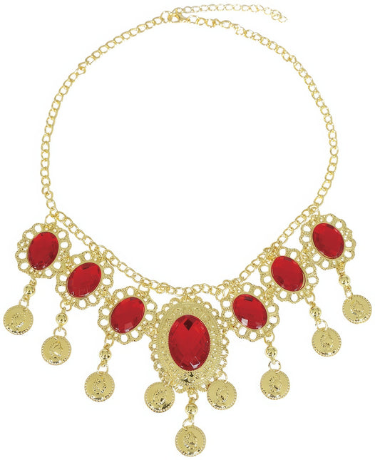 Ketting Goud Rood Diamanten