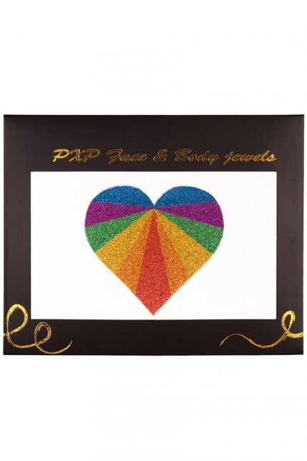 PXP Gezicht Sticker Face Jewels Rainbow Heart