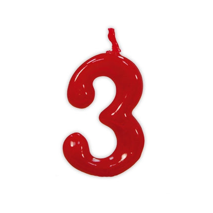 Rode Kaars 3 Jaar 5,5cm