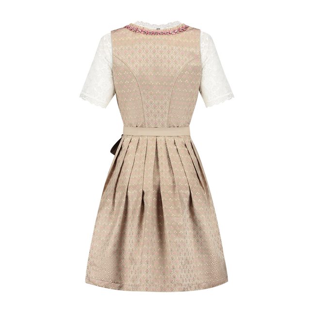 Goud Roze Dirndl Jurk Oktoberfest Dames 2 Delig