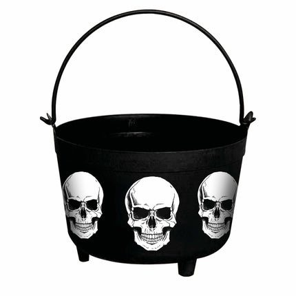 Zwarte Halloween Ketel Skeletten