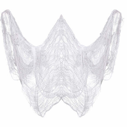 Halloween Wit Net Stof 5m