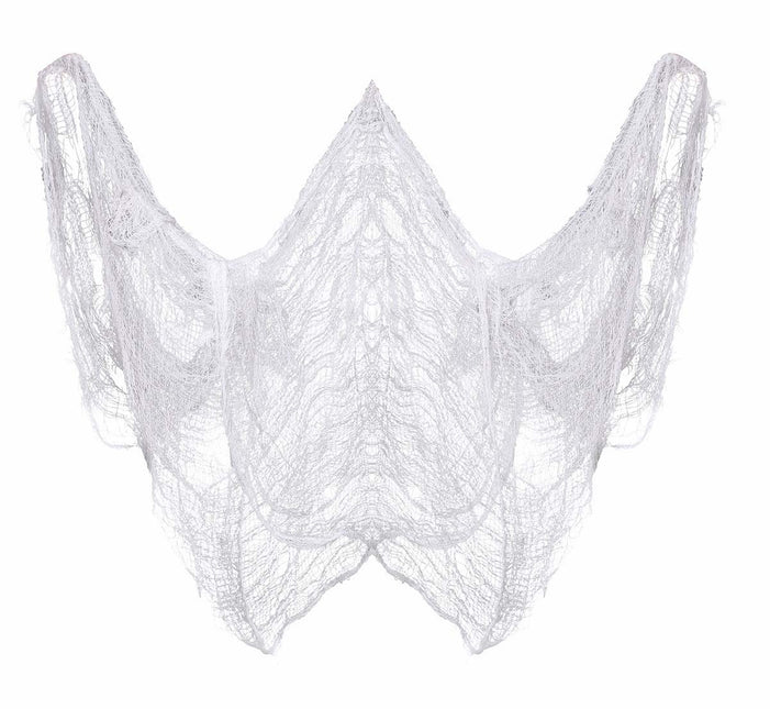 Halloween Wit Net Stof 5m