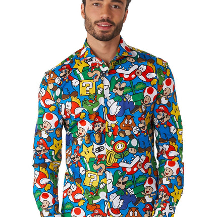 Super Mario Overhemd Heren OppoSuits