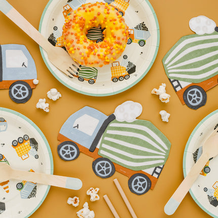 Borden Bouwvoertuigen 18cm 6st