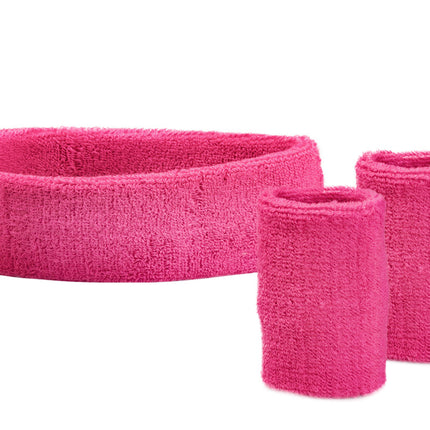 Roze Zweetbandjes Set