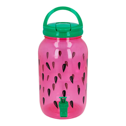 Groen/Roze Drankdispenser Watermeloen Met Kraantje 3,8l