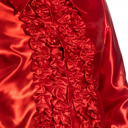 Disco Blouse Ruches Rood