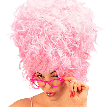 Roze Pruik Pluizig