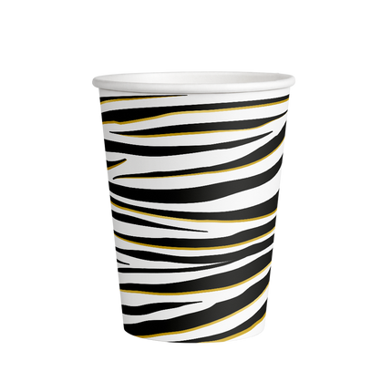 Zebra Bekers 9cm 8st