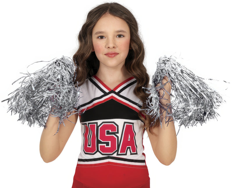 Zilveren Pompoms 2st