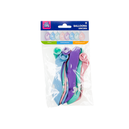 Unicorn Ballonnen Gekleurd 30cm 8st