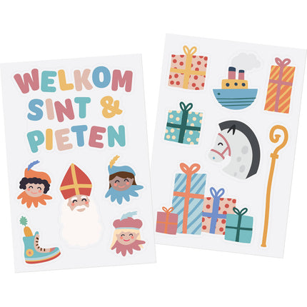 Raamstickers Welkom Sint & Pieten