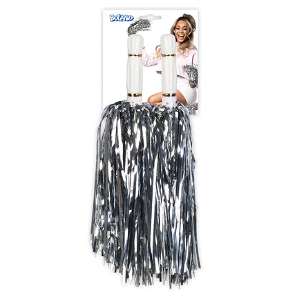 Zilveren Pompons Metallic