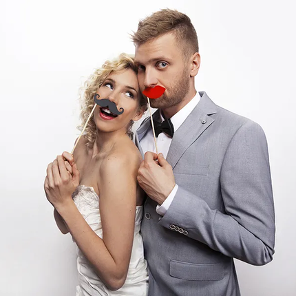 Photobooth Lippen Rood 6st