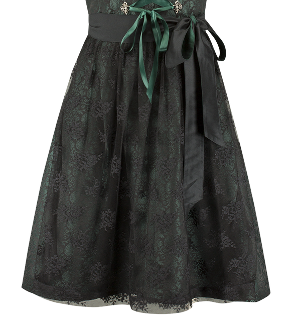 Zwart Groene Dirndl Jurk Oktoberfest Dames Jaquard