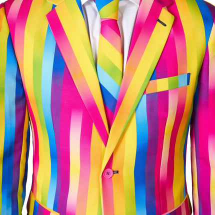 Regenboog Strepen Pak Heren OppoSuits