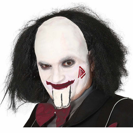 Zwarte Pruik Half Kaal