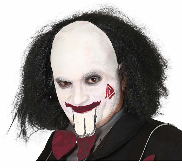 Zwarte Pruik Half Kaal