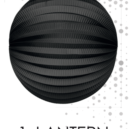 Zwarte Lampion 25cm