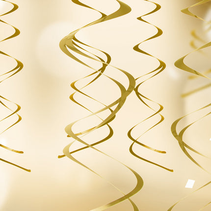 Hangdecoratie Goud 5st