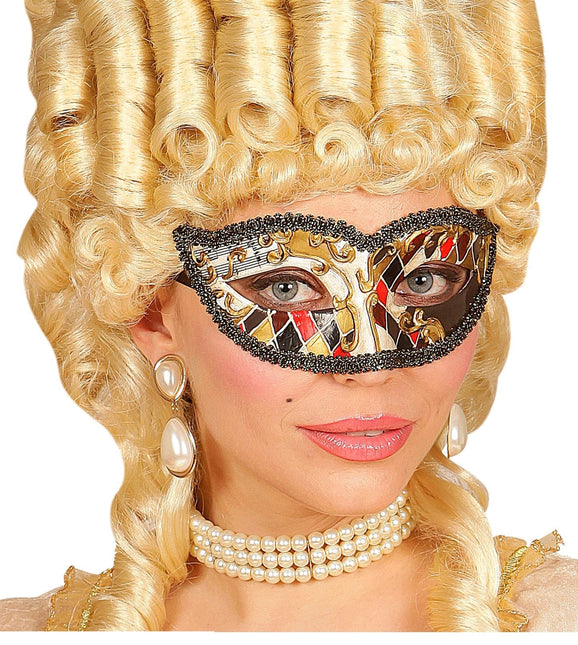 Zwart Gouden Oogmasker