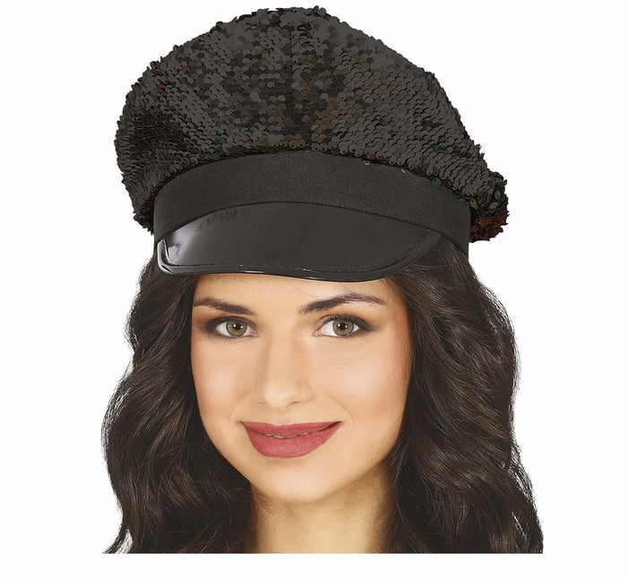 Zwarte Pet Pailletten