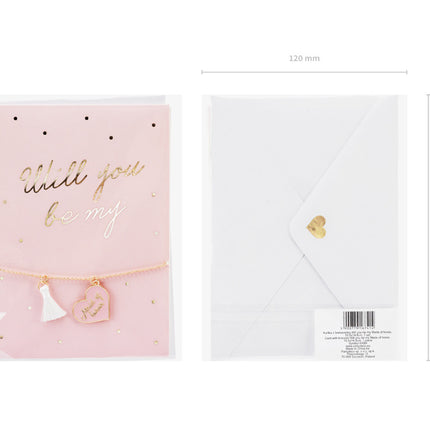 Wenskaart Will You Be Armband 14,8cm