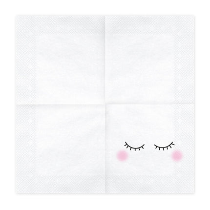 Servetten Gezichtje 33cm 20st