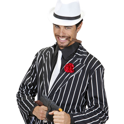 Witte Hoed Met Zwarte Band