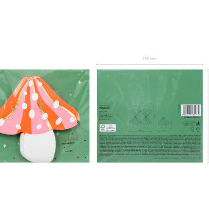 Servetten Champignon 13,5cm 20st
