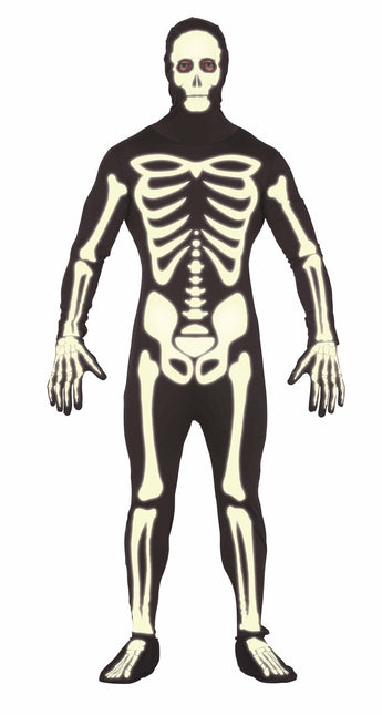 Skelet Halloween Kostuum Heren Zwart L