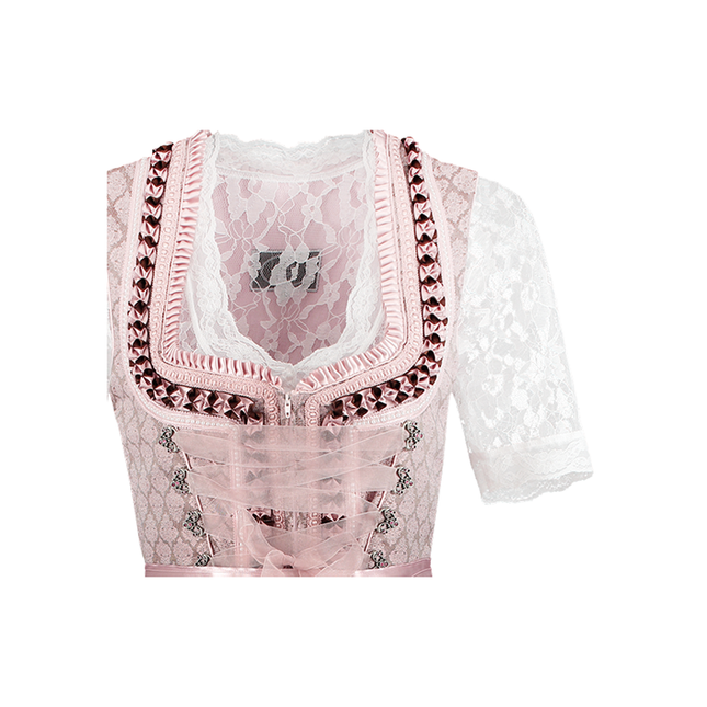 Roze Dirndl Jurk Oktoberfest Dames 2 Delig