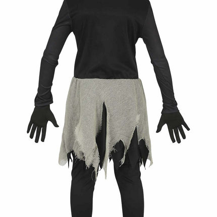 Skelet Halloween Kostuum Meisje Zwart