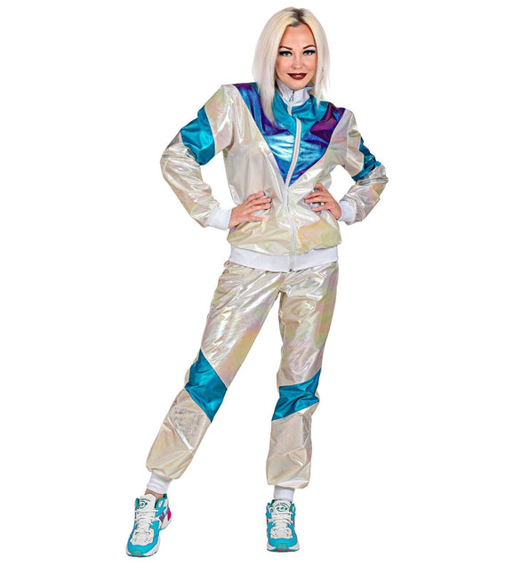 Neon 80S Trainingspak Fout Parelmoer