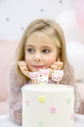 Kaarsjes Kat 2cm 6st