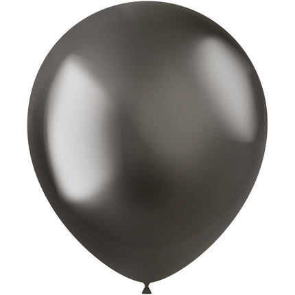 Grijze Ballonnen Chroom 33cm 10st