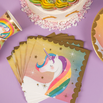 Unicorn Servetten 16cm 16st