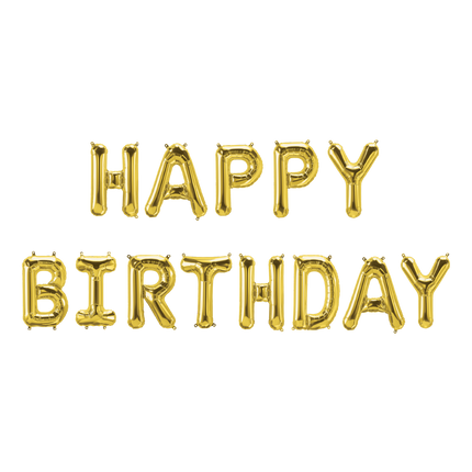 Gouden Happy Birthday Ballonnen Set 1,9m