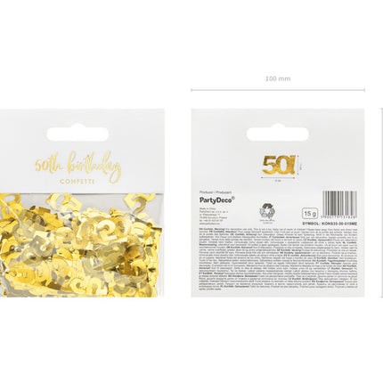 Tafelconfetti 50 Jaar Goud